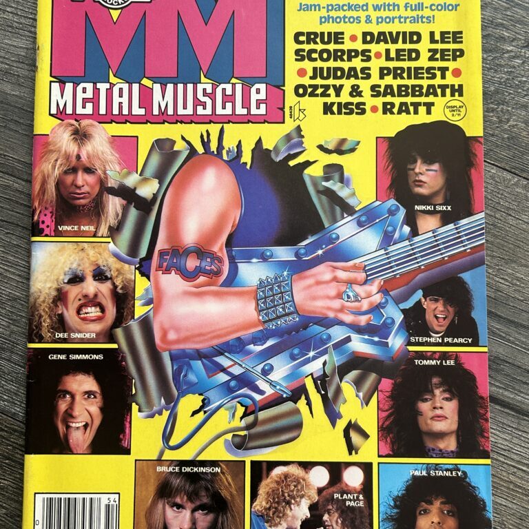 KISS Magazine Metal Muscle 1985 Vintage Kiss Poster Motley Ozzy Ratt Hair Metal