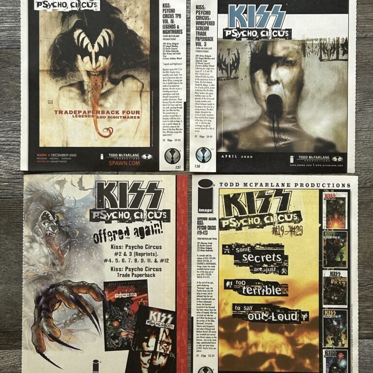 KISS Ad Psycho Circus Trade Paperback TPB Comic Lot McFarlane Image Vintage Kiss