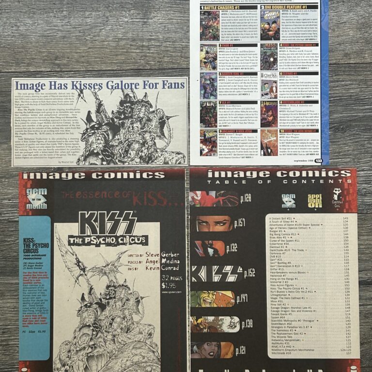KISS Ad Advert Psycho Circus Comic #1 Lot McFarlane Image Comics Vintage Kiss
