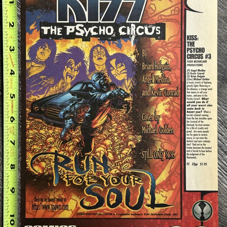 KISS Ad Advert Promo Psycho Circus Comic #3 McFarlane Image Comics Vintage Kiss