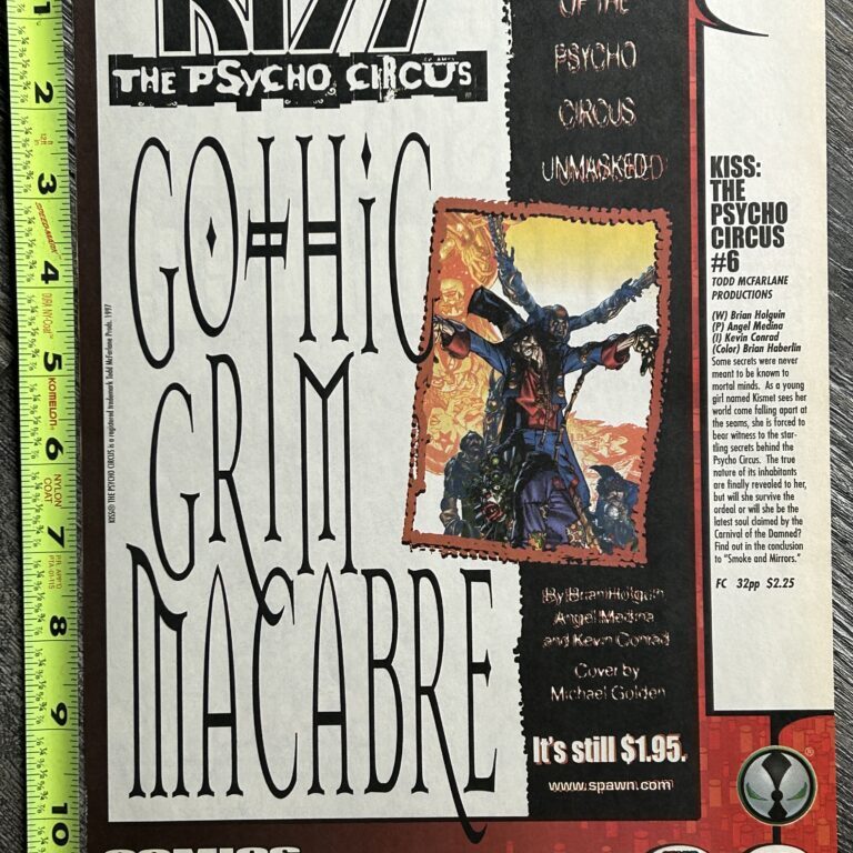 KISS Ad Advert Promo Psycho Circus Comic #6 McFarlane Image Comics Vintage Kiss