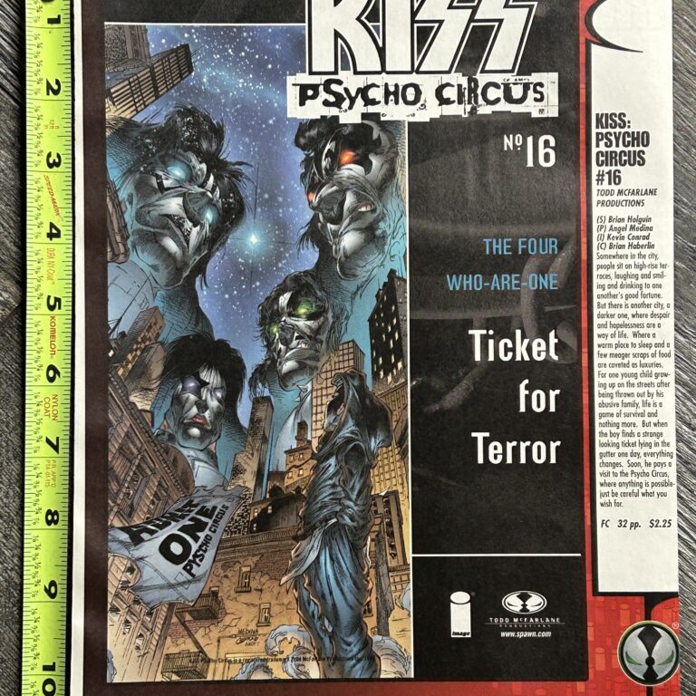 KISS Ad Advert Promo Psycho Circus Comic #16 McFarlane Image Comics Vintage Kiss