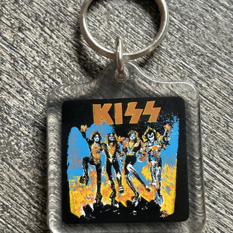 KISS Keychain Destroyer Lucite 2sided UNUSED Vintage Kiss Memorabilia 1980's