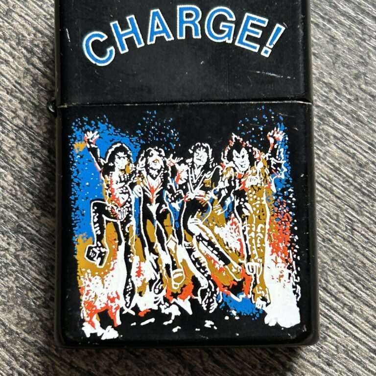 KISS Lighter Destroyer Flip Top Charge! Used Empty Vintage Kiss Memorabilia 80's