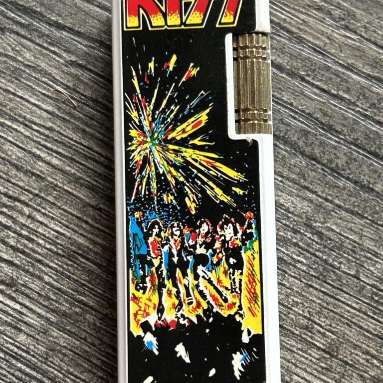 KISS Lighter Destroyer Fireworks White Empty Vintage Kiss Memorabilia 1980's
