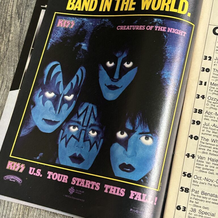 Circus Magazine Dec 1982 Vintage Kiss Creatures Ad Ozzy Maiden Priest Rush VH