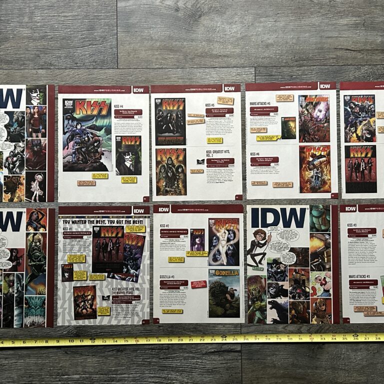 KISS Ad Advert Promo IDW Comics #1 2 3 4 5 6 7 10pc Lot Vintage Kiss Memorabilia