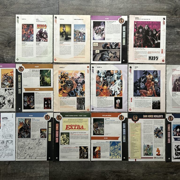 KISS Ad Dark Horse Comics #1 to #13 + TPB 16pc Lot Vintage Kiss Memorabilia