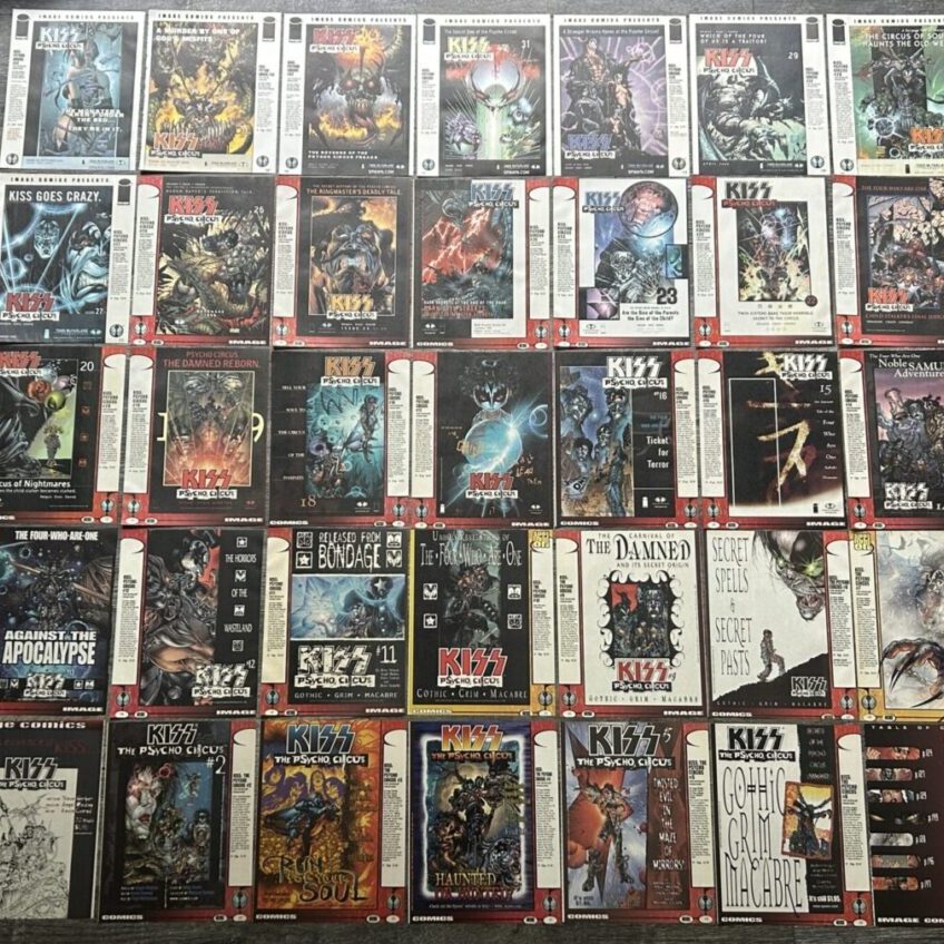 KISS Ad Lot Promo Kiss Psycho Circus Comic 1-34 Set McFarlane Image Vintage Kiss