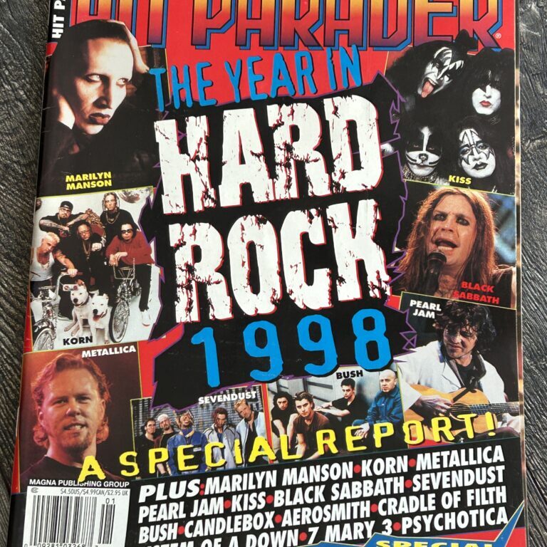 KISS Magazine Hit Parader Jan 1999 Vintage Kiss Centerfold Poster Marilyn Manson