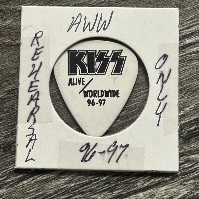 KISS Guitar Pick PAUL STANLEY Alive Worldwide Rehearsal Reunion Tour Vintage
