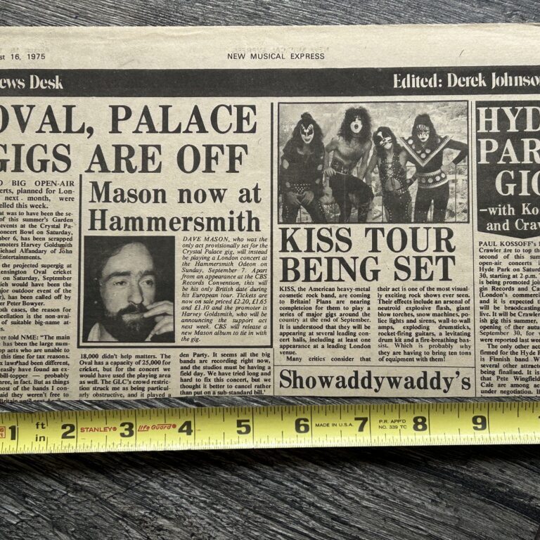 KISS Concert Ad 1975 Teaser for UK 1976 Alive Destroyer Tour Vintage Kiss Aucoin