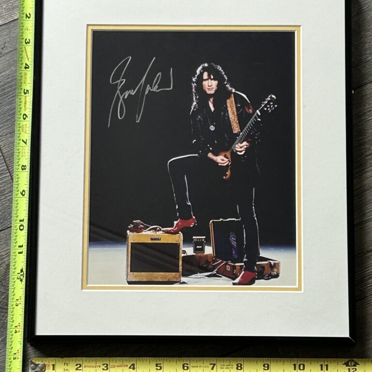 KISS Photo BRUCE KULICK Signed Autograph Gibson Guitar Framed Vintage Kiss
