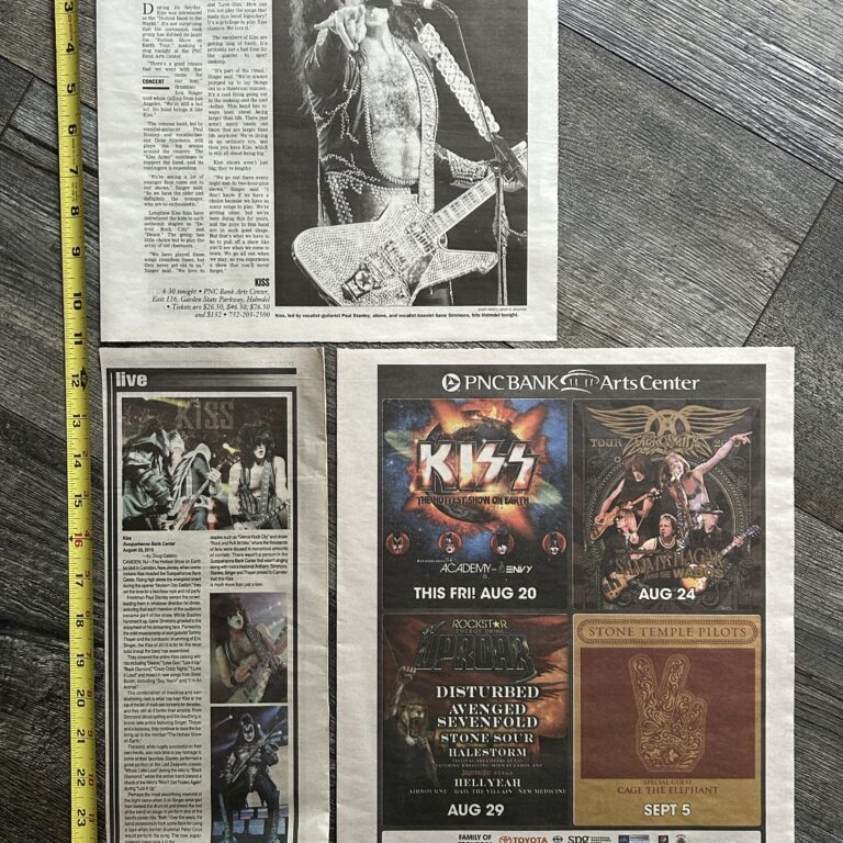 KISS Concert Ad Lot Hottest Show Tour PNC NJ 2010 Vintage Kiss Memorabilia