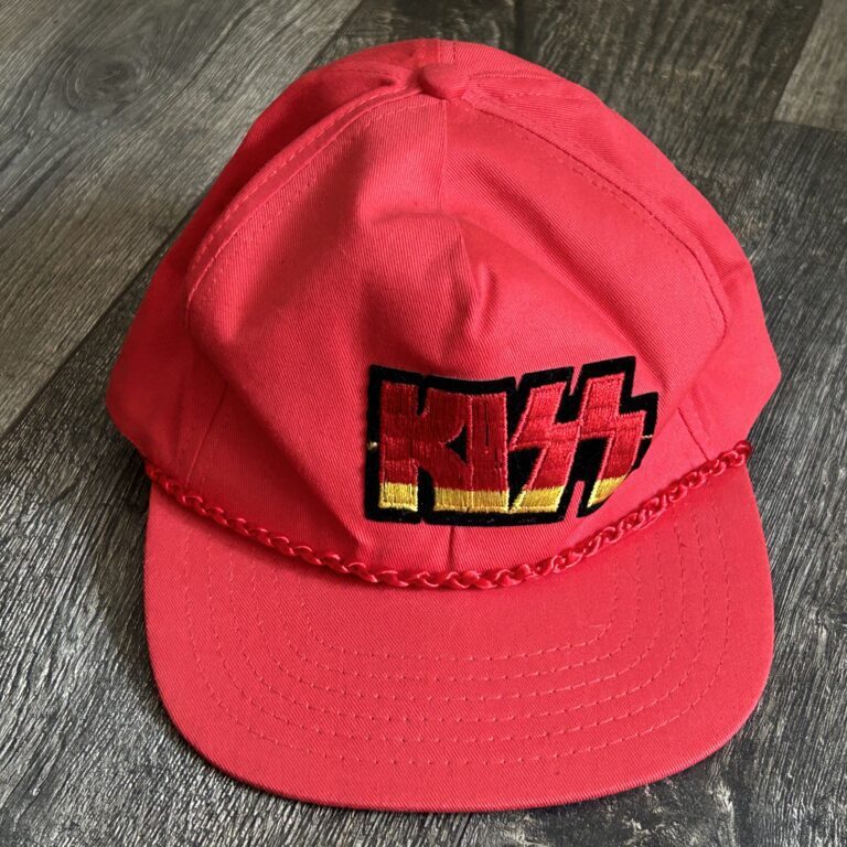KISS Hat Classic Logo Braid Trim UNWORN Adjustable Vintage Kiss Memorabilia 80's