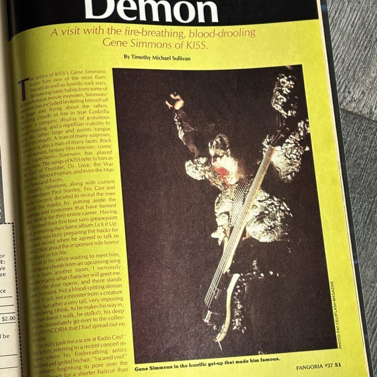 KISS Magazine Fangoria #37 Aug 1984 Gene Simmons Vintage Kiss Gremlins Creepshow