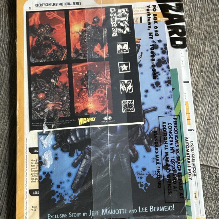 KISS Comic Magazine Wizard Psycho Circus Stickers 1998 #2 SEALED Vintage Kiss