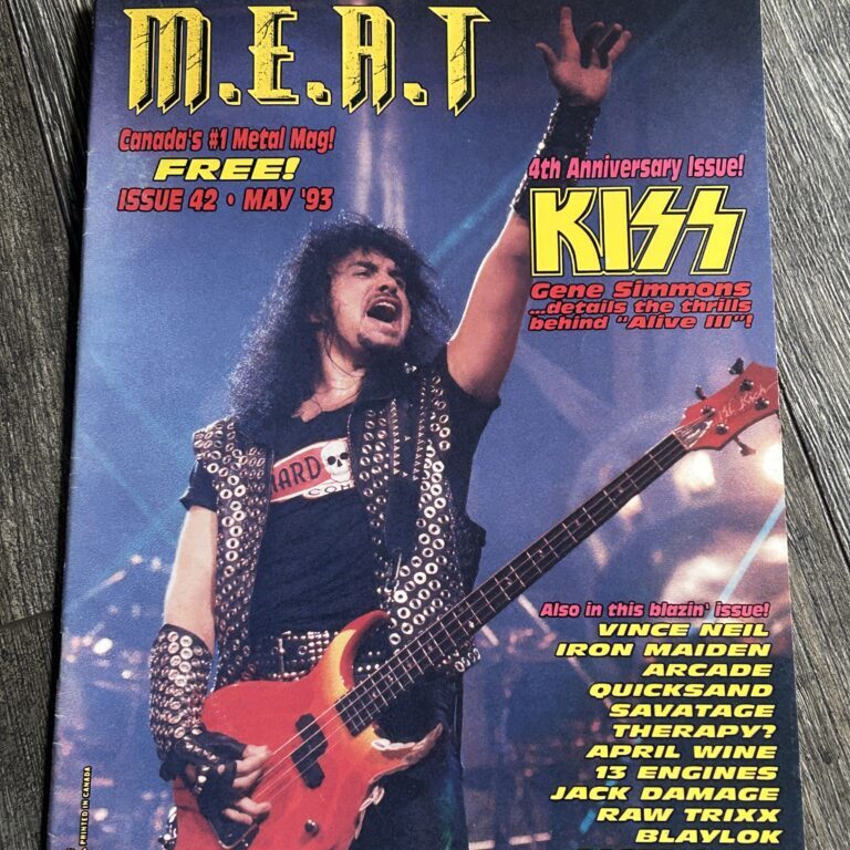 KISS Magazine Meat ALIVE 3 Poster M.E.A.T. Canada Gene Simmons Revenge Vintage