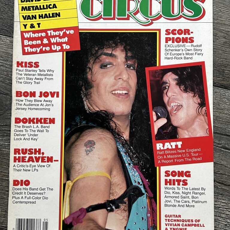 KISS Magazine Circus Jan 1986 Vintage Kiss Dokken Ratt Bon Jovi Dio Scorpions