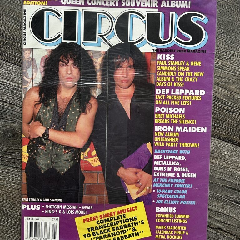 KISS Magazine Circus July 1992 SEALED Kiss Revenge Vintage Kiss Memorabilia