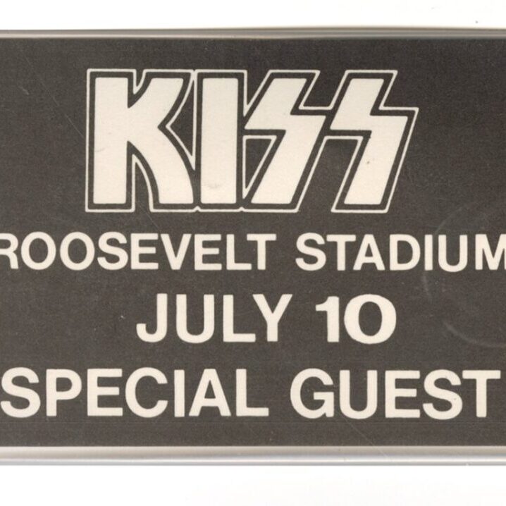 KISS Destroyer Concert Tour July 10, 1976 Roosevelt Stadium, Jersey City, New Jersey Special Guest Backstage Pass -- Aucoin Era a