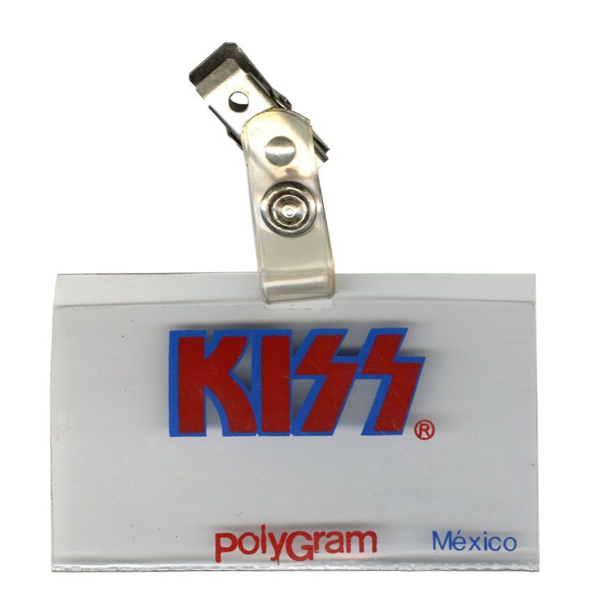 KISS Mexico Music From The Elder Album Press Conference Clip On Admission Pass 1981 -- Aucoin Era a