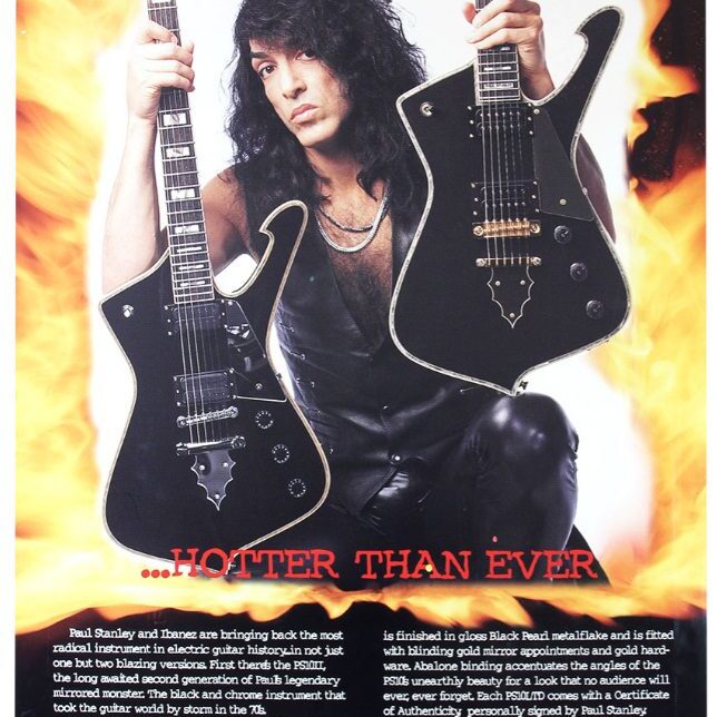 KISS Paul Stanley 1996 Ibanez Iceman Signature Guitars GIANT NAMM Show Booth 5-FOOT Display Sign 1 OF A KIND