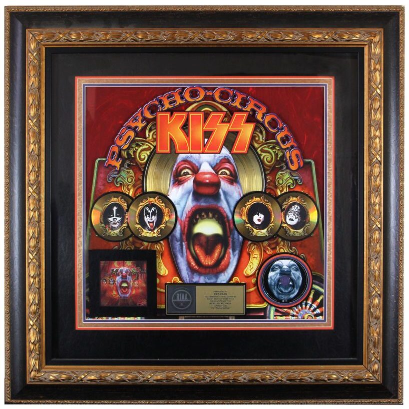 KISS Psycho Circus Album 1998 Oversize 3FT RIAA Gold Record Award Presented to Eric Carr - 1