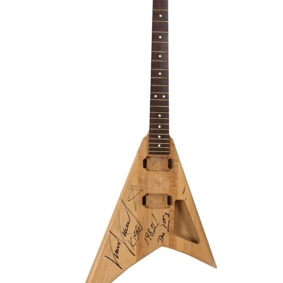 KISS Vinnie Vincent 1982 FIRST EVER Jackson Flying V Prototype Guitar for Creatures Of The Night Concert Tour -- formely owned by Vinnie Vincent a