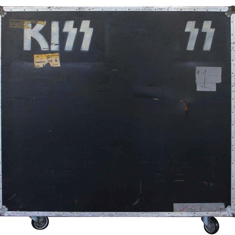 KISS Vintage 1974-1976 Concert Tours Original Flight Road Case #1 that held the Original 4FT Kiss Stage Logo Aucoin Era - 1