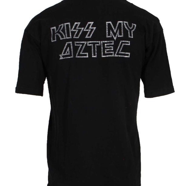 KISS Vintage Alive 2 Tour 1977-1978 Aztec Staging Company Production Road Crew Concert T-Shirt Aucoin Era - back